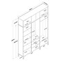 Hanah Home Perchero EA155 - 4499 Nogal y Blanco